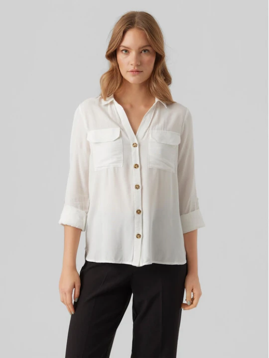 Zdjęcie produktu Vero Moda Koszula Bumpy 10275283 Biały Regular Fit