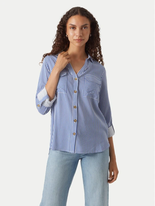 Zdjęcie produktu Vero Moda Koszula Bumpy 10275283 Niebieski Regular Fit