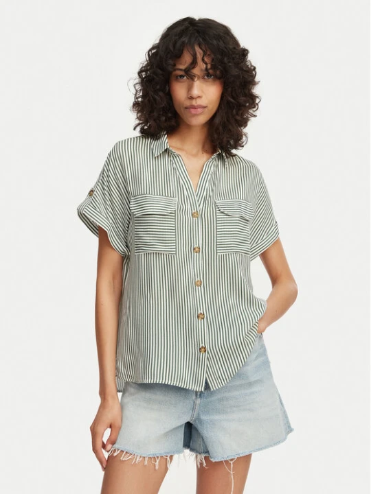 Zdjęcie produktu Vero Moda Koszula Bumpy 10310139 Zielony Regular Fit