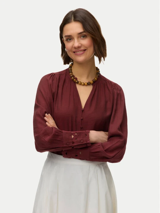Zdjęcie produktu Vero Moda Koszula Irina 10338396 Bordowy Regular Fit