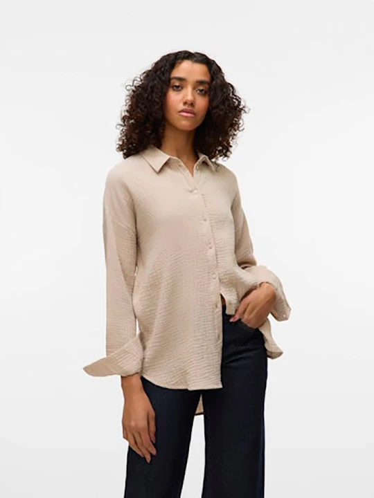 Zdjęcie produktu Vero Moda Koszula w kolorze beżowym rozmiar: L