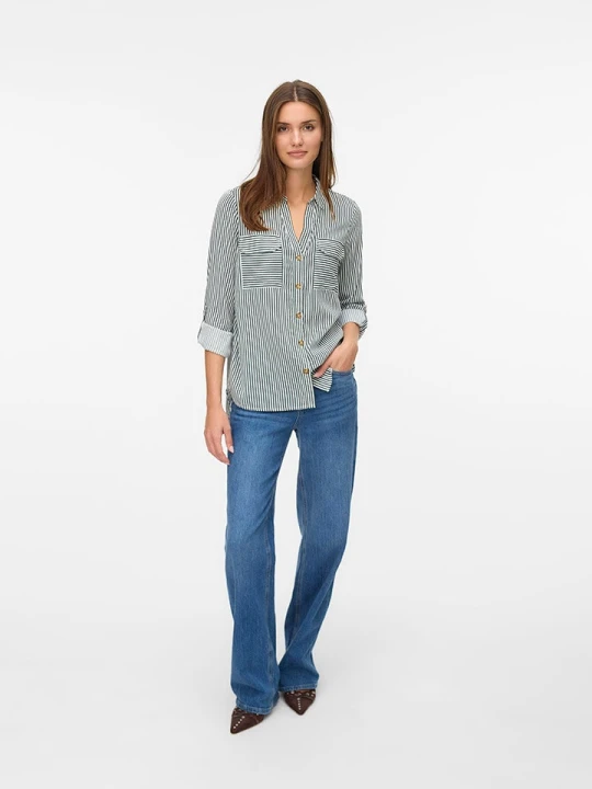 Zdjęcie produktu Vero Moda Koszula w kolorze biało-zielonym rozmiar: S