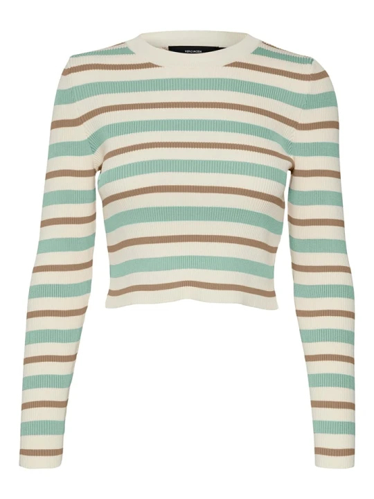 Zdjęcie produktu Vero Moda Koszulka "Anita" w kolorze kremowo-błękitnym rozmiar: L