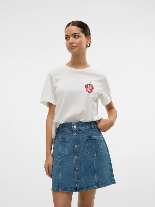 Zdjęcie produktu Vero Moda Koszulka "Berta" w kolorze białym rozmiar: M