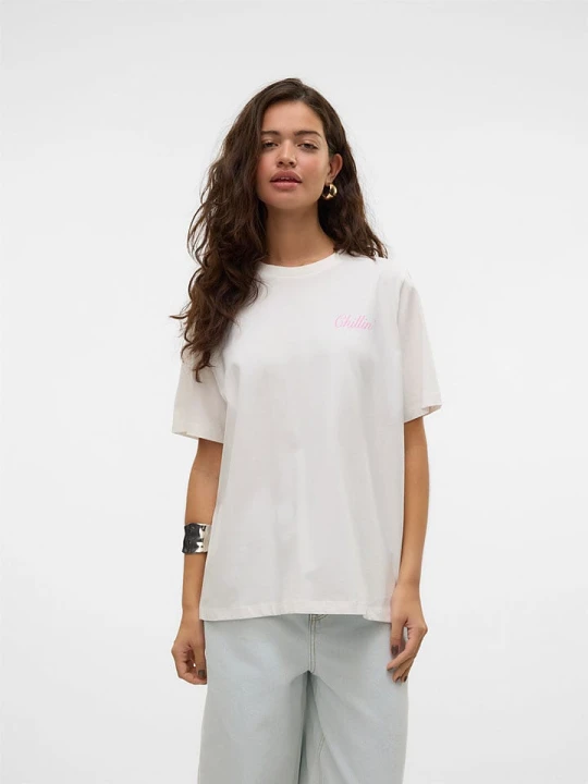 Zdjęcie produktu Vero Moda Koszulka "Katrine" w kolorze białym rozmiar: M