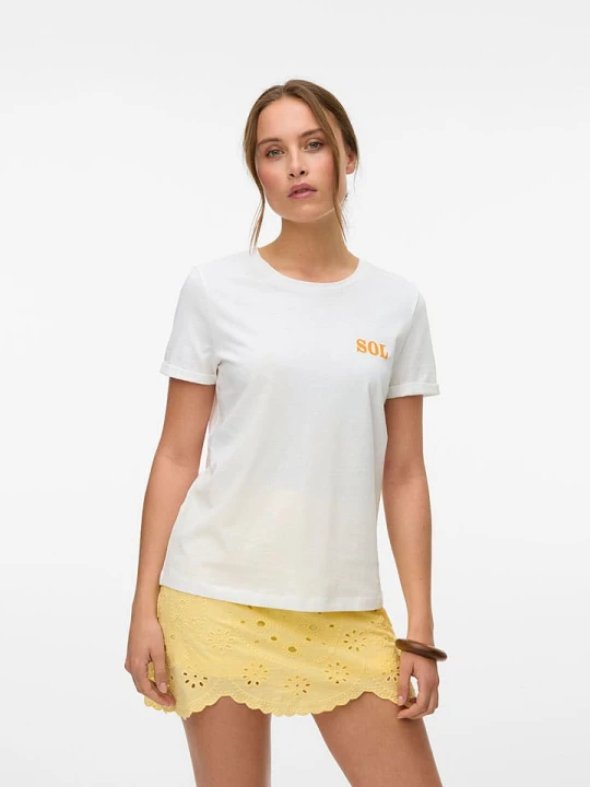 Zdjęcie produktu Vero Moda Koszulka "Mella" w kolorze białym rozmiar: XS