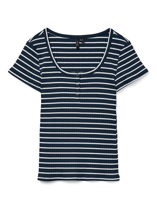 Zdjęcie produktu Vero Moda Koszulka "Sea" w kolorze biało-granatowym rozmiar: XS