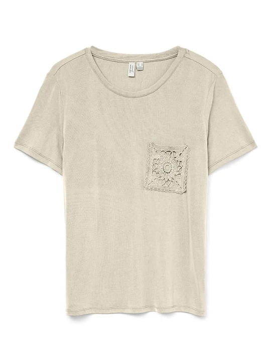 Zdjęcie produktu Vero Moda Koszulka w kolorze beżowym rozmiar: S