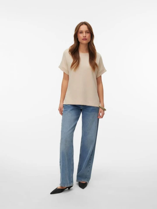 Zdjęcie produktu Vero Moda Koszulka w kolorze beżowym rozmiar: XS