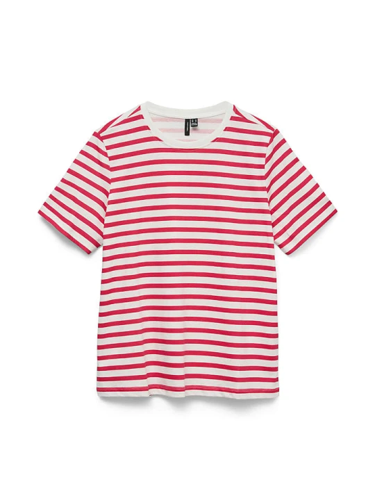 Zdjęcie produktu Vero Moda Koszulka w kolorze biało-czerwonym rozmiar: M