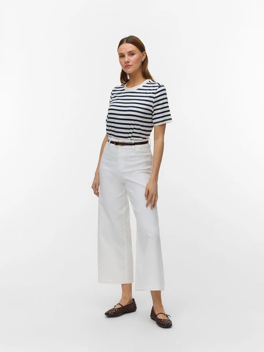 Zdjęcie produktu Vero Moda Koszulka w kolorze biało-granatowym rozmiar: L