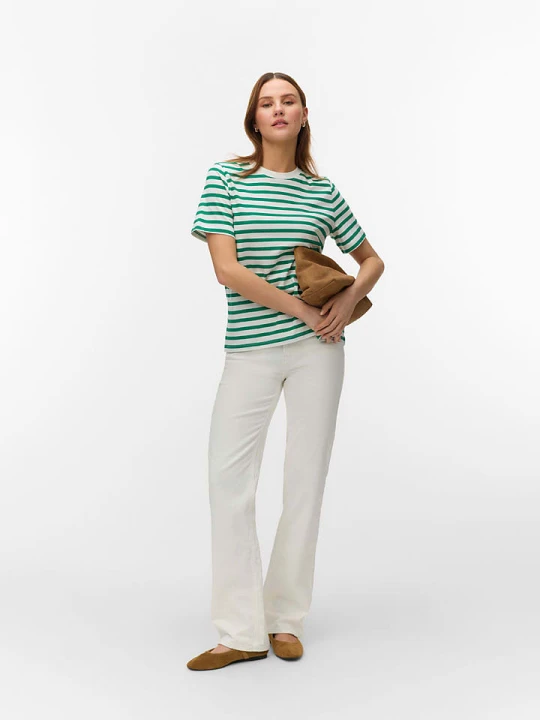 Zdjęcie produktu Vero Moda Koszulka w kolorze biało-zielonym rozmiar: XS