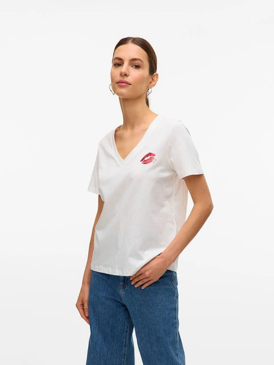 Zdjęcie produktu Vero Moda Koszulka w kolorze białym rozmiar: XS