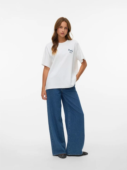 Zdjęcie produktu Vero Moda Koszulka w kolorze białym ze wzorem rozmiar: XL