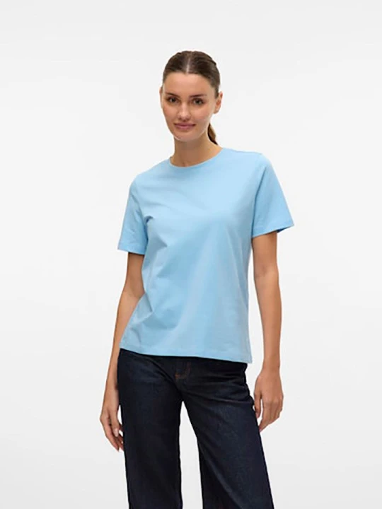 Zdjęcie produktu Vero Moda Koszulka w kolorze błękitnym rozmiar: L