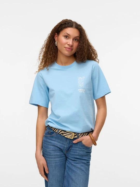 Zdjęcie produktu Vero Moda Koszulka w kolorze błękitnym rozmiar: XS