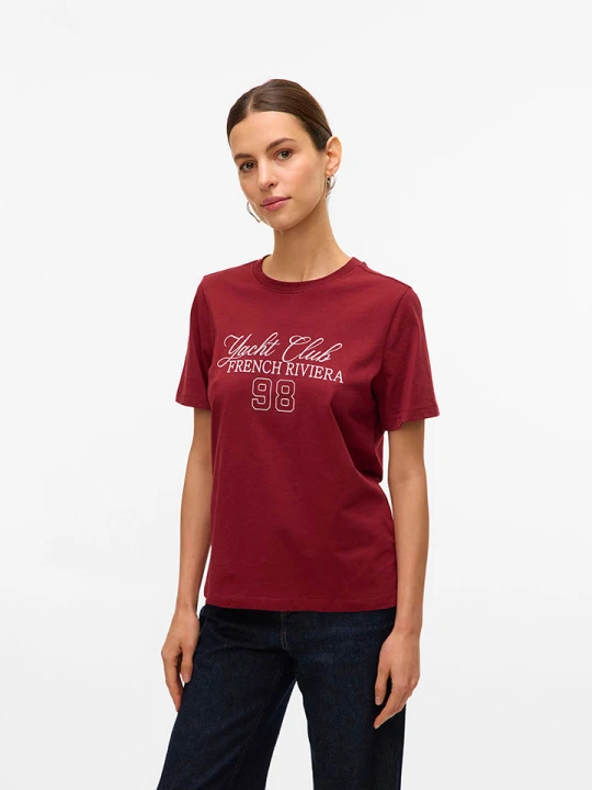 Zdjęcie produktu Vero Moda Koszulka w kolorze bordowym rozmiar: XS