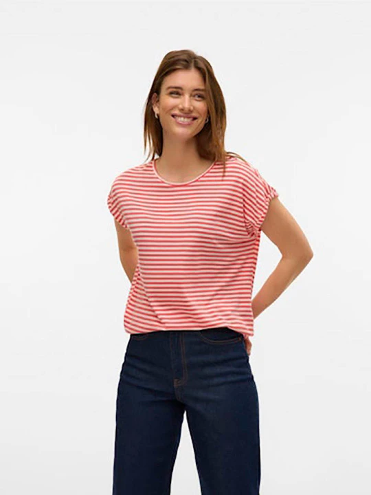 Zdjęcie produktu Vero Moda Koszulka w kolorze czerwono-białym rozmiar: XL