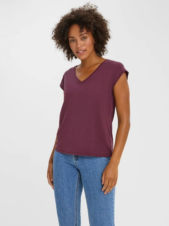Zdjęcie produktu Vero Moda Koszulka w kolorze fioletowym rozmiar: XL