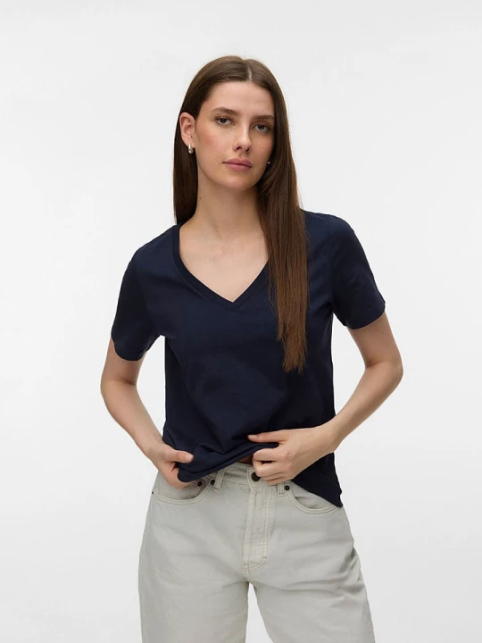 Zdjęcie produktu Vero Moda Koszulka w kolorze granatowym rozmiar: S