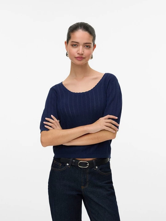 Zdjęcie produktu Vero Moda Koszulka w kolorze granatowym rozmiar: M