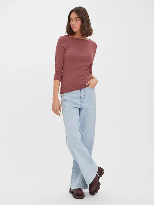 Zdjęcie produktu Vero Moda Koszulka w kolorze jasnobrązowym rozmiar: L