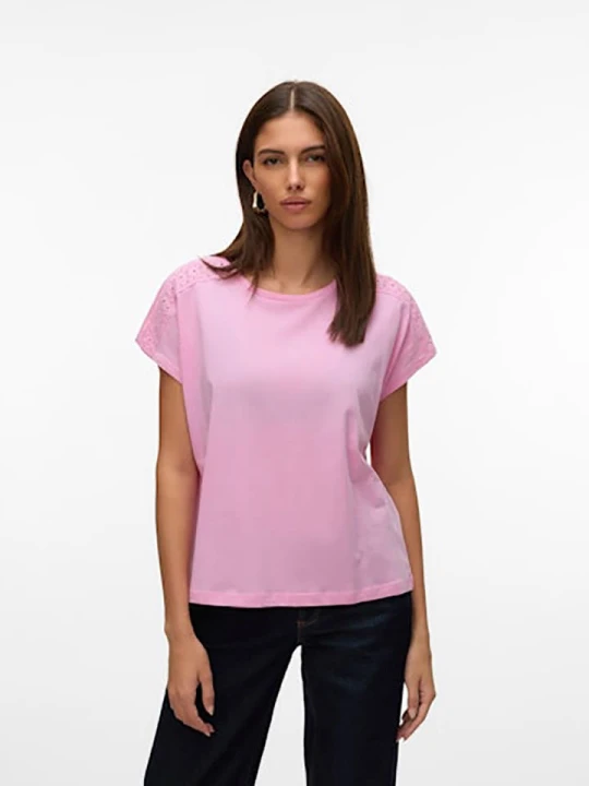 Zdjęcie produktu Vero Moda Koszulka w kolorze jasnoróżowym rozmiar: L
