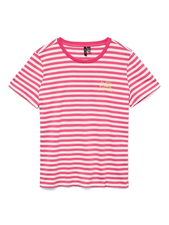 Zdjęcie produktu Vero Moda Koszulka w kolorze różowo-białym rozmiar: M