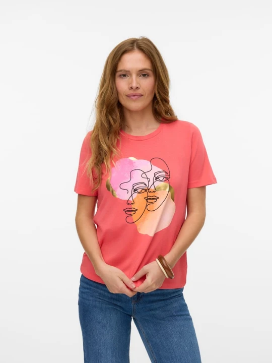 Zdjęcie produktu Vero Moda Koszulka w kolorze różowym rozmiar: S