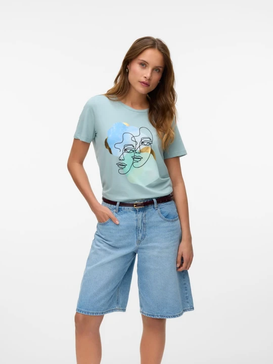 Zdjęcie produktu Vero Moda Koszulka w kolorze turkusowym rozmiar: M