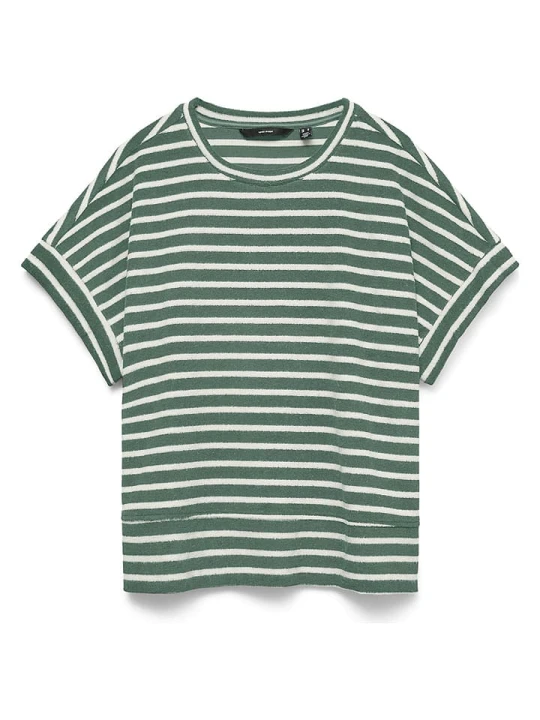 Zdjęcie produktu Vero Moda Koszulka w kolorze zielono-białym rozmiar: S