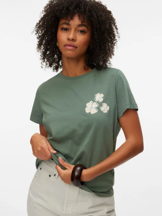 Zdjęcie produktu Vero Moda Koszulka w kolorze zielonym rozmiar: S