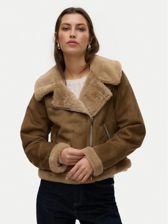 Zdjęcie produktu Vero Moda Kożuch Peggy 10290150 Brązowy Regular Fit