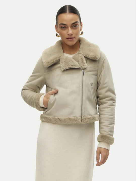 Zdjęcie produktu Vero Moda Kożuch Peggy 10290150 Szary Regular Fit