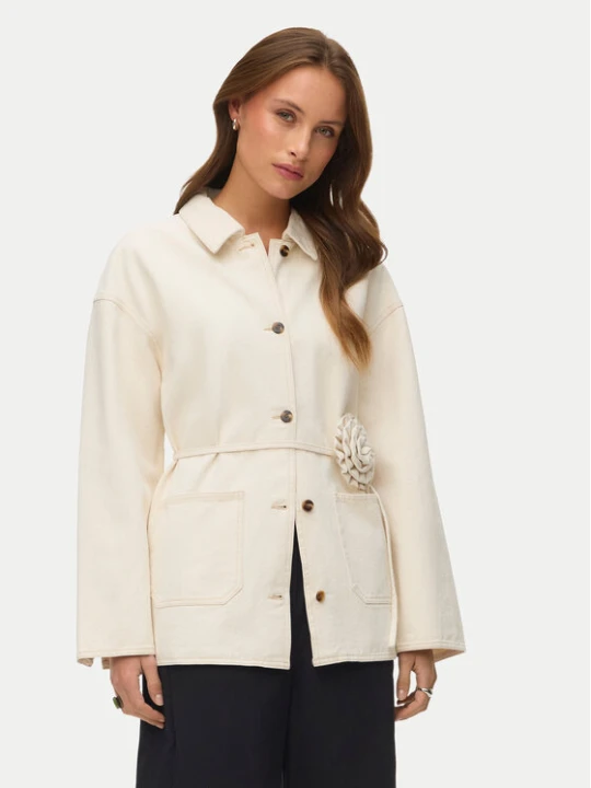 Zdjęcie produktu Vero Moda Kurtka jeansowa Sazzy 10339336 Beżowy Relaxed Fit