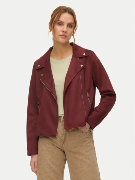 Zdjęcie produktu Vero Moda Kurtka z imitacji skóry Jose 10300938 Bordowy Regular Fit