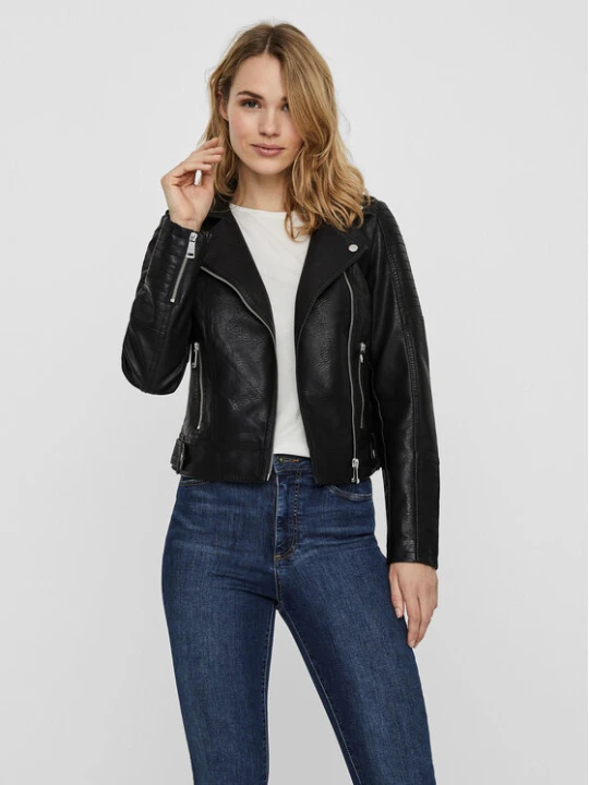 Zdjęcie produktu Vero Moda Kurtka z imitacji skóry Kerri 10228728 Czarny Regular Fit