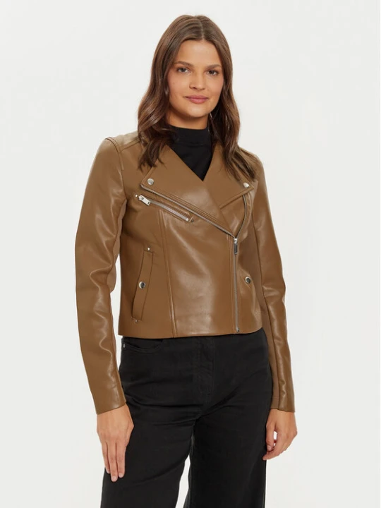 Zdjęcie produktu Vero Moda Kurtka z imitacji skóry Riley 10302441 Brązowy Slim Fit