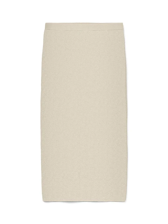 Zdjęcie produktu Vero Moda Spódnica dzianinowa w kolorze beżowym rozmiar: S