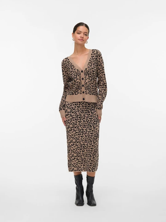 Zdjęcie produktu Vero Moda Spódnica dzianinowa w kolorze beżowym rozmiar: S