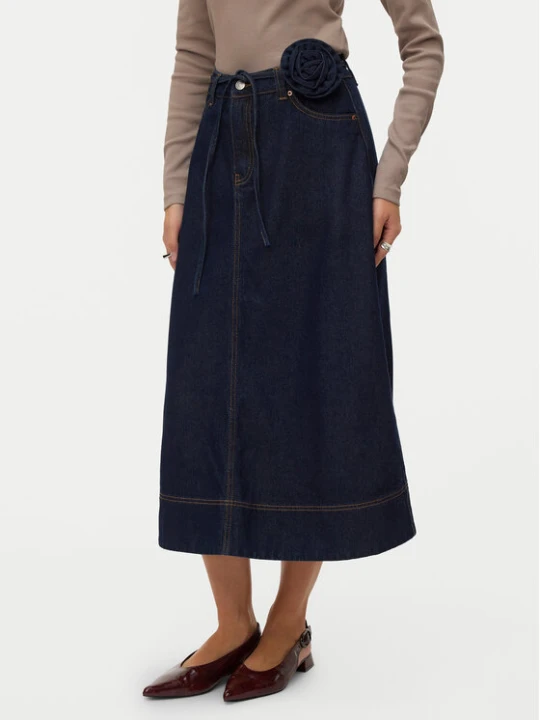 Zdjęcie produktu Vero Moda Spódnica jeansowa Ruth 10343067 Granatowy A-Line Fit