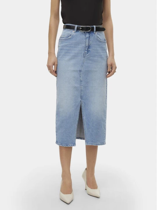 Zdjęcie produktu Vero Moda Spódnica jeansowa Veri 10295731 Niebieski Regular Fit