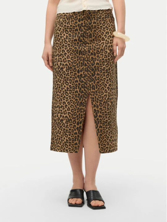 Zdjęcie produktu Vero Moda Spódnica jeansowa Veri 10331065 Brązowy Regular Fit