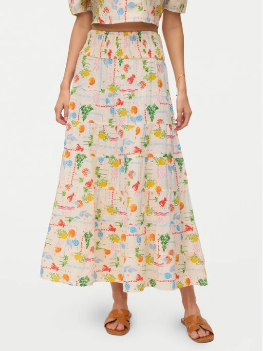 Zdjęcie produktu Vero Moda Spódnica maxi Elena 10351018 Beżowy jasny Regular Fit