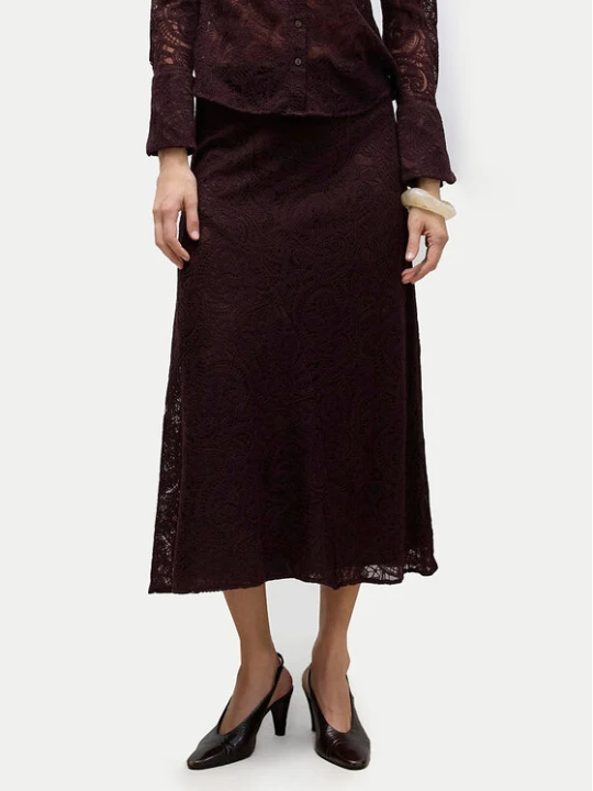 Zdjęcie produktu Vero Moda Spódnica midi Urshila 10336946 Bordowy Regular Fit