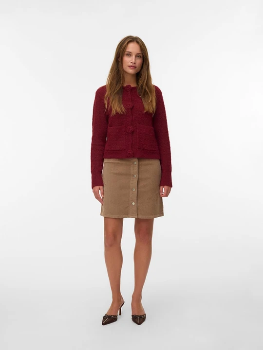 Zdjęcie produktu Vero Moda Spódnica sztruksowa w kolorze beżowym rozmiar: M