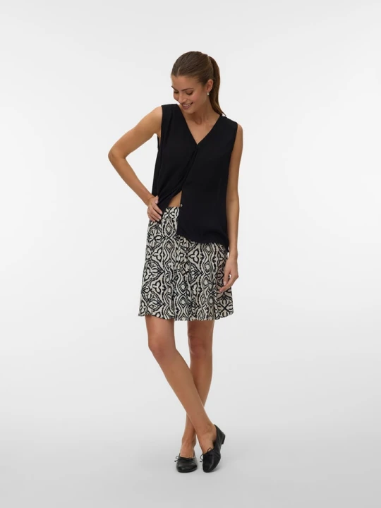 Zdjęcie produktu Vero Moda Spódnica w kolorze beżowo-czarnym rozmiar: M