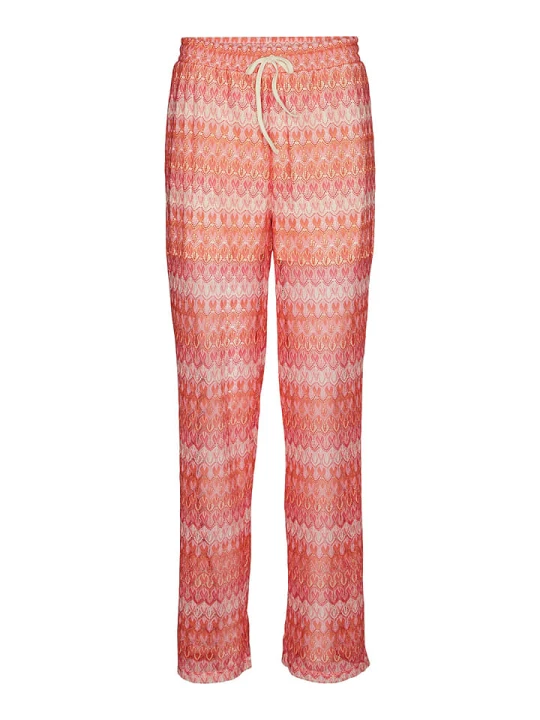 Zdjęcie produktu Vero Moda Spodnie "Dicte" w kolorze jasnoróżowo-czerwonym rozmiar: M