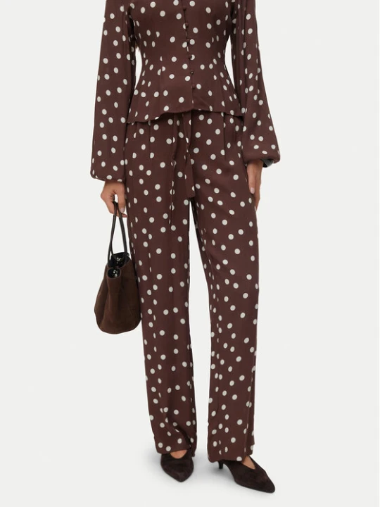 Zdjęcie produktu Vero Moda Spodnie materiałowe Elisa 10347961 Brązowy Loose Fit