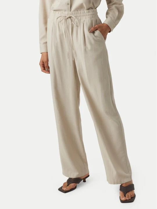 Zdjęcie produktu Vero Moda Spodnie materiałowe Jesmilo 10287363 Beżowy jasny Regular Fit
